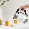 Tefal Glass Kettle KI605830 elektriskā tējkanna 1.7 L 2200 W Melna, Sudraba, Caurspīdīga