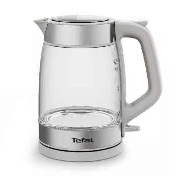 Tefal Glass Kettle KI605B30 electric kettle 1.7 L 2200 W pelēka, Silver, Transparent