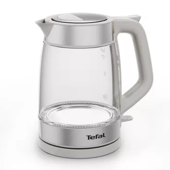 Tefal Glass Kettle KI605B30 electric kettle 1.7 L 2200 W pelēka, Silver, Transparent