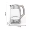 Tefal Glass Kettle KI605B30 electric kettle 1.7 L 2200 W pelēka, Silver, Transparent