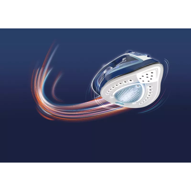 Tefal EasyGliss Plus FV5735 gludeklis Sausais & tvaika gludeklis Durilium zole 2500 W Zils, Balts