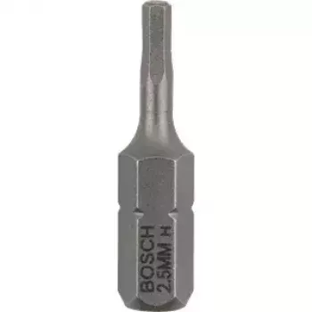 Skrūvgrieža uzgaļu komplekts Bosch 3 gab. — sešstūra drošības 2.5 mm, garums 25 mm, 1/4 collu kāts