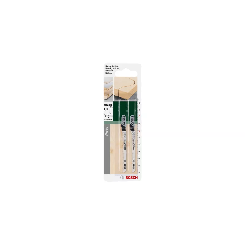 Bosch 2 609 256 723 finierzāģa/scrollzāģa/reciproķēdes zāģa asmens Finierzāģa asmens Augsta oglekļa tērauds (HCS) 2 gab.
