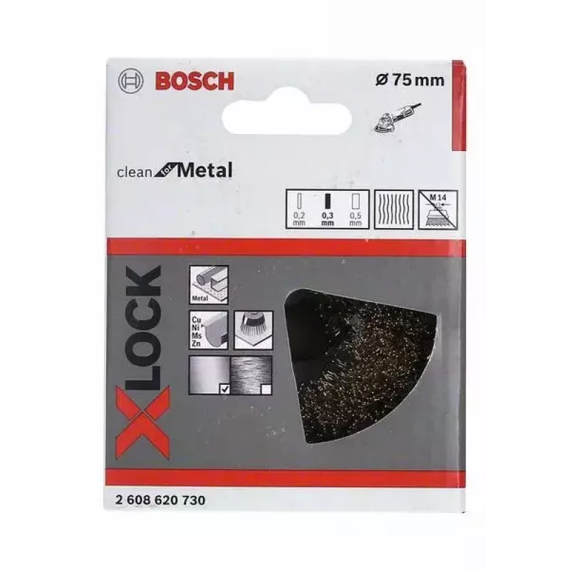 Bosch 2 608 620 730 leņķa slīpmašīnas piederums kausveida suka