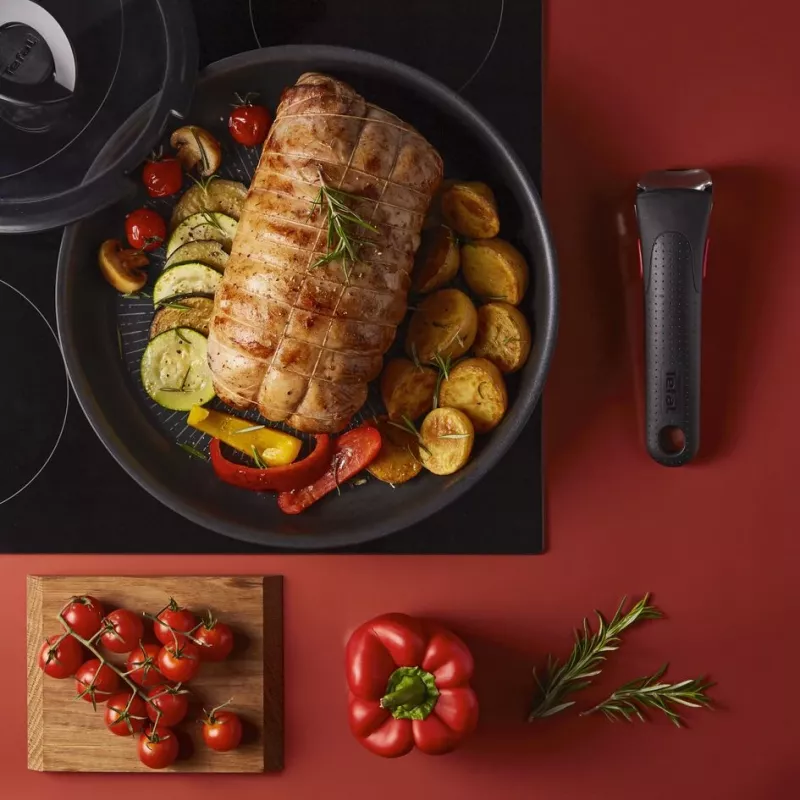 Trauku komplekts Tefal Ingenio L76391 — alumīnija jauktais komplekts, 4 gab. (mērces katli Ø16/18/20 cm) melns