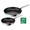 Cepšanas pannu komplekts Tefal Intuition B817S255 — nerūsējošā tērauda pannas 20 cm un 26 cm