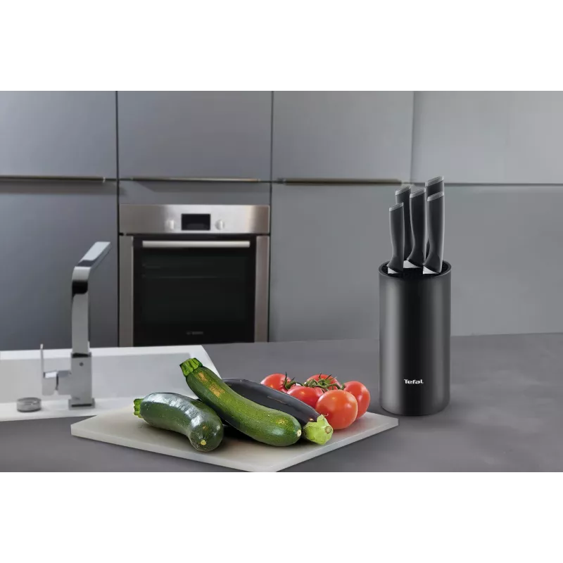 Virtuves nažu komplekts Tefal K2216S74 — nerūsējošā tērauda asmeņi, 20 cm asmens garums, 5 gabalu komplekts