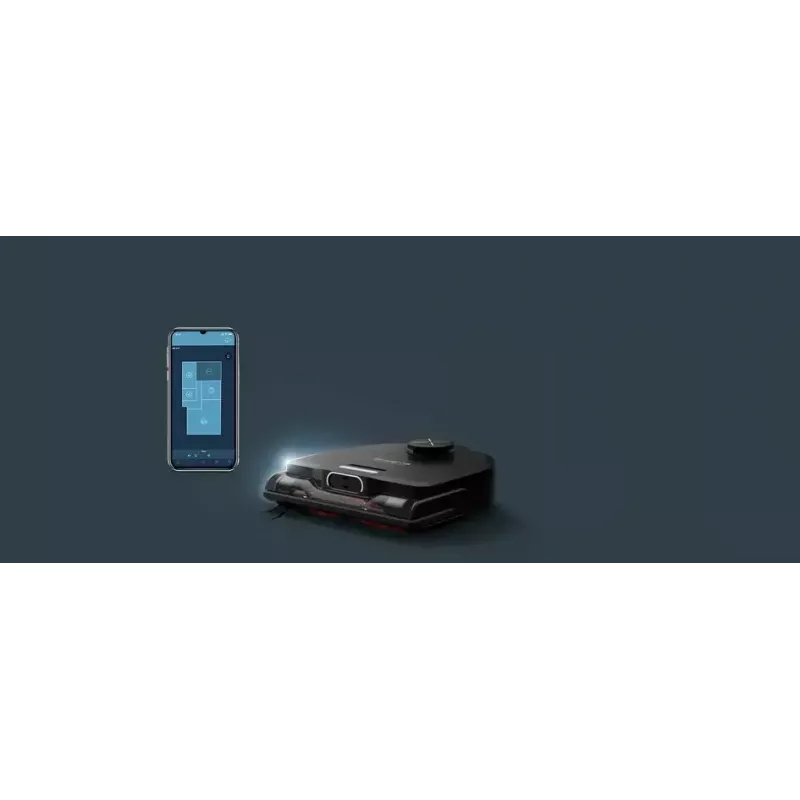 Robot vacuums Rowenta X‑Plorer RR9465WH — bezmaisa D-formas, 0,35 L putekļu tvertne, 120 min darbības laiks, Li‑Ion, 97×325×335 mm, melns