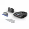Robot vacuums Rowenta X‑Plorer RR9465WH — bezmaisa D-formas, 0,35 L putekļu tvertne, 120 min darbības laiks, Li‑Ion, 97×325×335 mm, melns