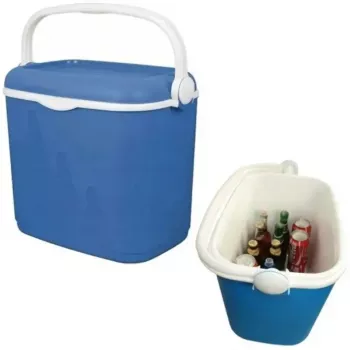 Dzesētājkaste Keter High-rise 33 L — 49.8×33.3×41 cm, zila/balta