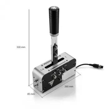 Rokas bremze Thrustmaster 4060306 USB melna/sudrabota priekš PC PS4 PS5 Xbox