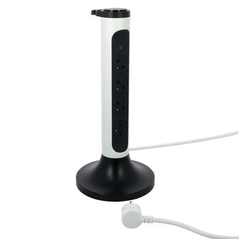 Legrand 049410 strāvas pagarinātājs 2 m 4 maiņstrāvas kontaktligzdas Iekštelpām Pelēks, Balts