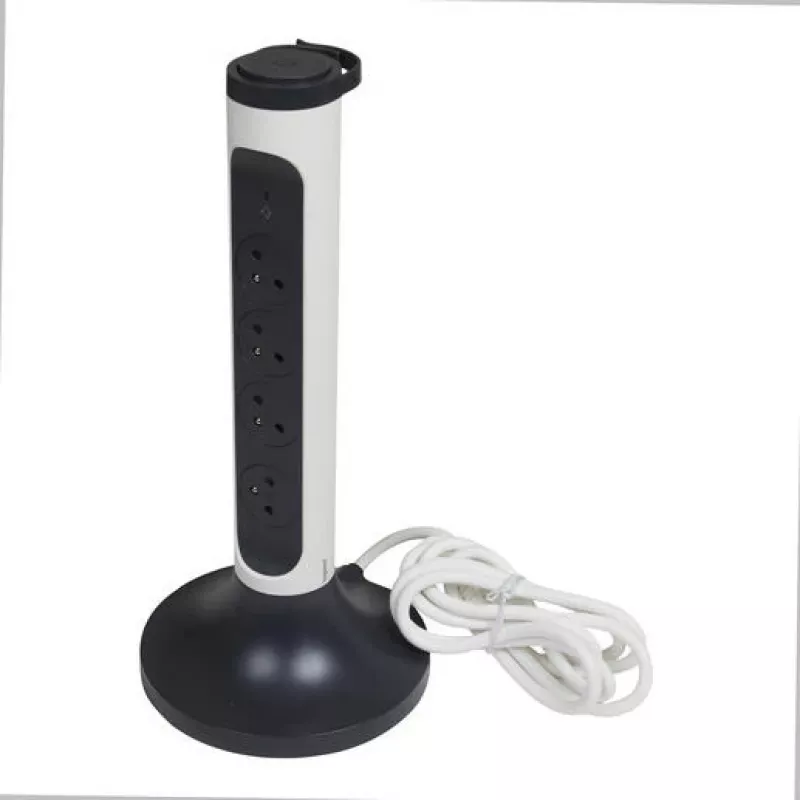 Legrand 049410 strāvas pagarinātājs 2 m 4 maiņstrāvas kontaktligzdas Iekštelpām Pelēks, Balts