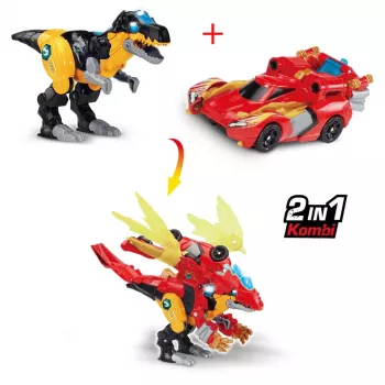 Rotaļlietu figūra VTech Switch & Go Combo Mega Dragon — transformējošs transportlīdzekļa pārveidošanas pūķa spēļu komplekts
