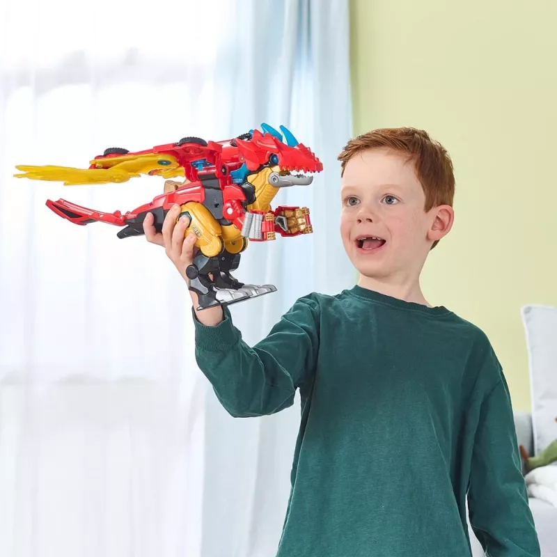 Rotaļlietu figūra VTech Switch & Go Combo Mega Dragon — transformējošs transportlīdzekļa pārveidošanas pūķa spēļu komplekts
