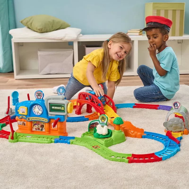 Rotaļu komplekts VTech Tut Tut Baby Speedster - Krāsainā stacija, interaktīvas skaņas un mūzika