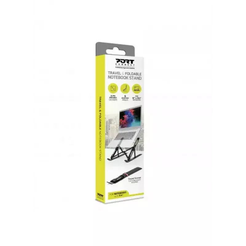 Klēpjdatora statīvs Port Designs 901107 melns alumīnijs 39,6 cm