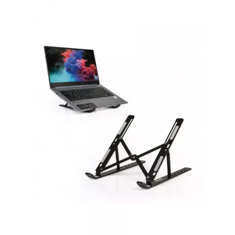 Klēpjdatora statīvs Port Designs 901107 melns alumīnijs 39,6 cm