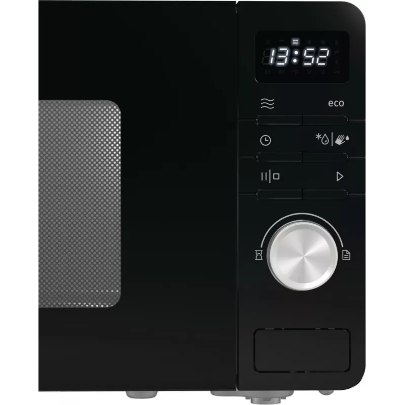 Gorenje Mikrovågsugn MO20A3B, galda virsmai, solo mikroviļņu krāsns, 20 L, 800 W, iebūvēts displejs, LED