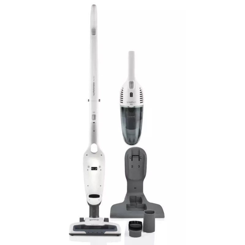 Gorenje SVC180FW 2-in-1 stick vacuum Battery Dry HEPA Bagless 0.6 L balta