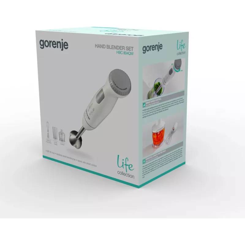 Gorenje HBC804QW 0.5 L iegremdējamais blenderis 800 W balts