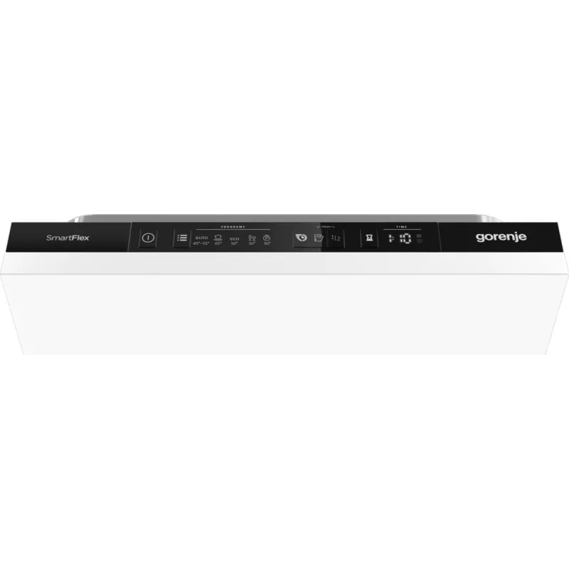 Gorenje trauku mazgājamā mašīna GV561D10 BK070, pilnībā iebūvējama, šaurā (45 cm), balta, standarta (80 - 85 cm), melna, pogas