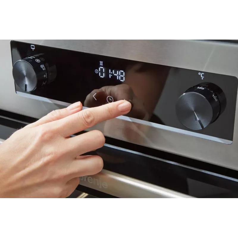 Gorenje GECS6C70XC plīts Brīvi stāvoša plīts Elektriskā Spirāles plīts virsma Nerūsējošais tērauds