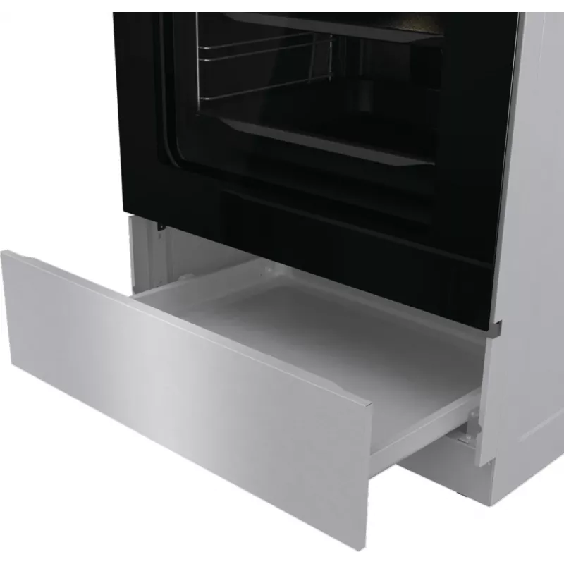 Gorenje GECS6C70XC plīts Brīvi stāvoša plīts Elektriskā Spirāles plīts virsma Nerūsējošais tērauds