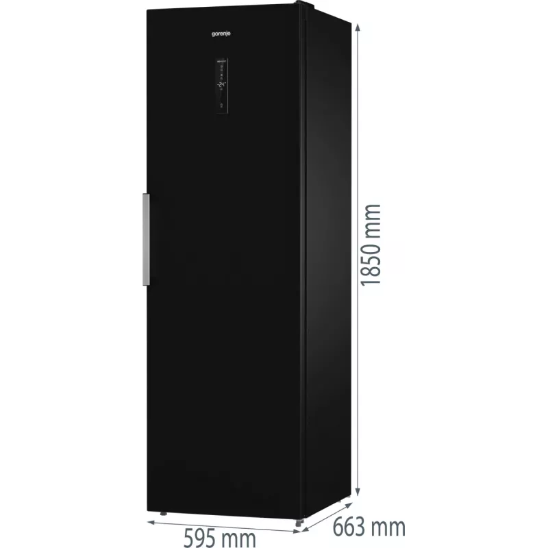 Gorenje G600 Frysskåp FN619EABK6 H247B, 280 L, 12,6 kg/24h, SN-N, No Frost sistēma, E, Melns