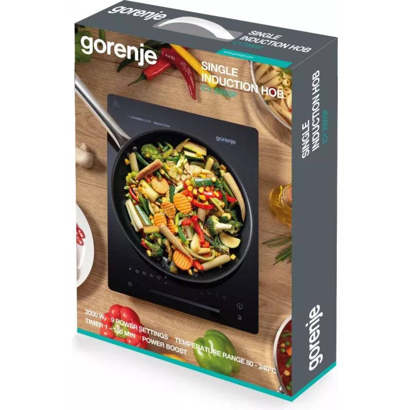 Gorenje ICY2000SP Melns Countertop 28 cm Zone induction hob 1 zone(s)