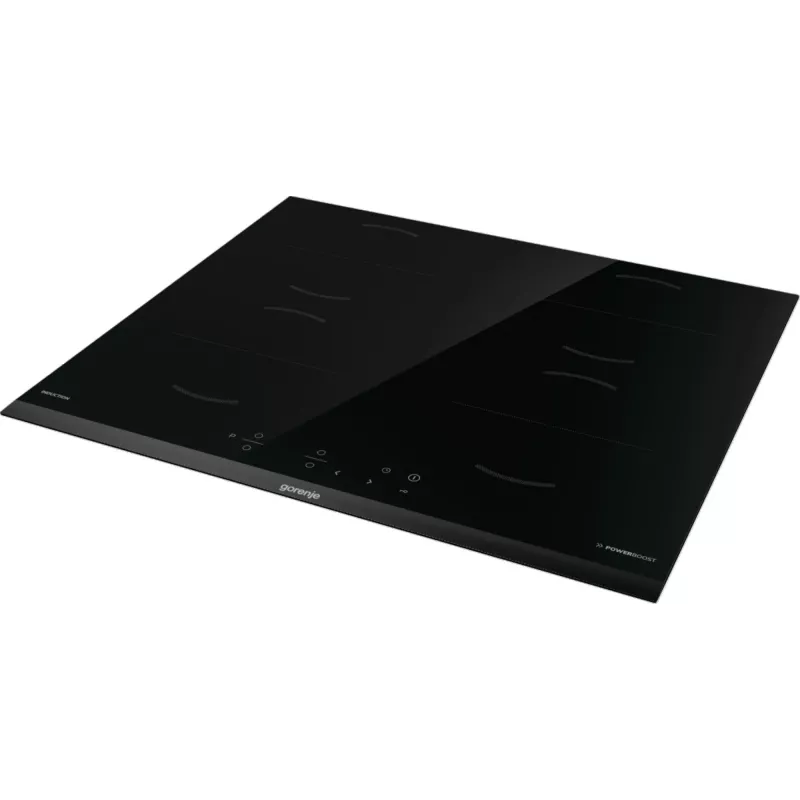 Gorenje Indukcijas plīts virsma GI6401BCE RAL9017, melna, iebūvēta, 59.5 cm, zona indukcijas plīts virsma, stikla keramika, 4 zonas