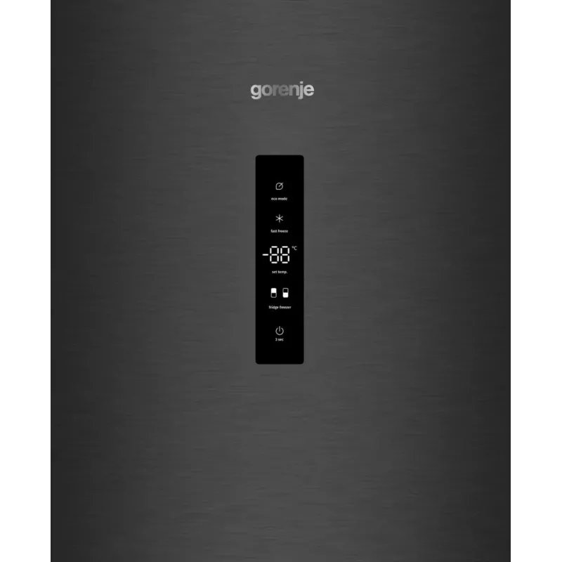 Gorenje ledusskapis ar saldētavu NRK619CABXL4, 304 L, 6 kg/24h, C klase, svaiguma zona, melns