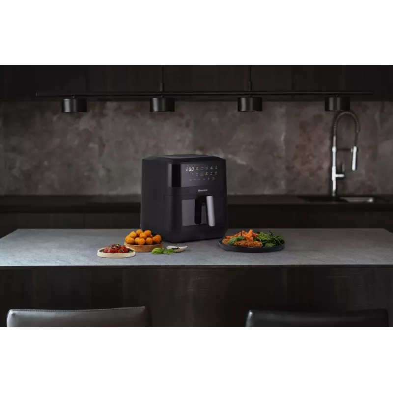 Hisense HAF2100DCD Single 7.7 L 2100 W Karstā gaisa fritieris Melns