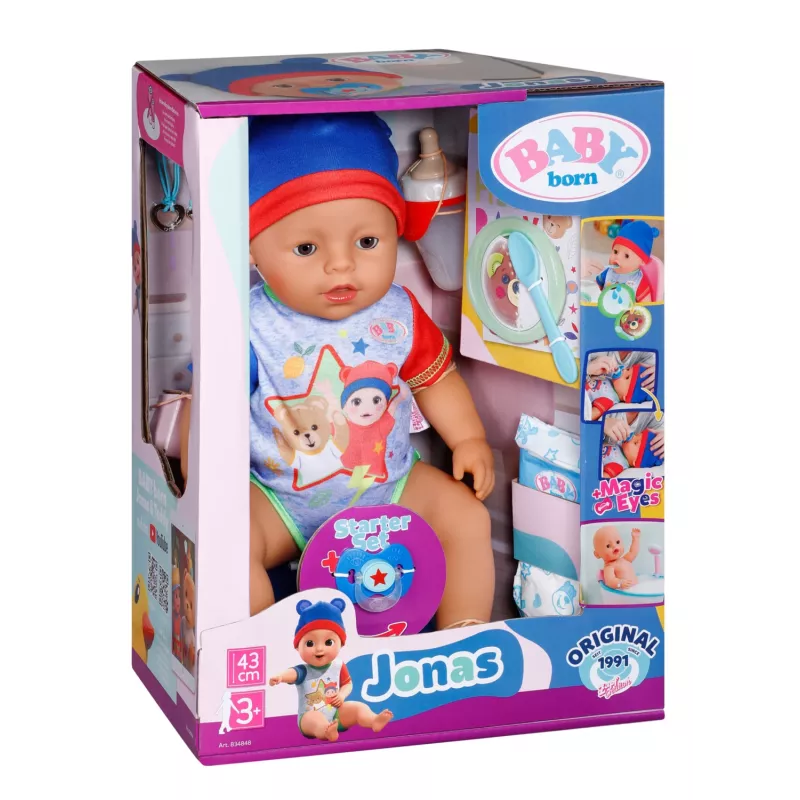 BABY born Jonas 43cm, lelle mazulīte, zēns, 3 gadi, zēns/meitene, 430 mm, daudzkrāsains