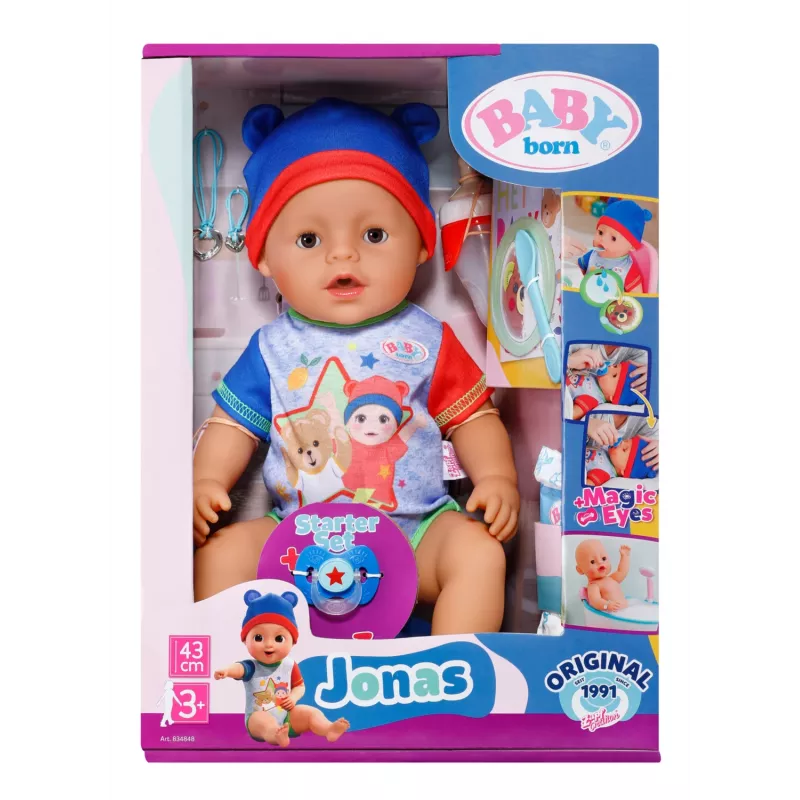 BABY born Jonas 43cm, lelle mazulīte, zēns, 3 gadi, zēns/meitene, 430 mm, daudzkrāsains