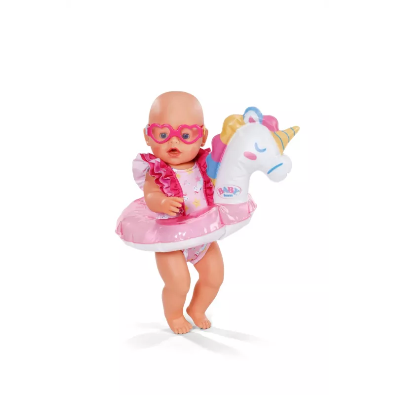 BABY born peldkostīmu komplekts Vienradzis 43cm, Leļļu peldkostīms, 3 gadi