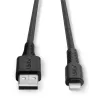 Lindy 2m pastiprināts USB Type A uz Lightning uzlādes un sinhronizācijas kabelis