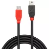 Lindy 0.5m USB 2.0 Type Micro-B uz Mini-B OTG kabelis, 0,5 m, Mini-USB B, Micro-USB B, USB 2.0, 0,48 Gbit/s, melns, sarkans