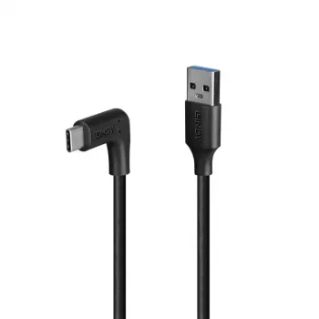 Lindy 1,5 m USB 3.2 Type A to C kabelis, 90° leņķa, 10 Gbps