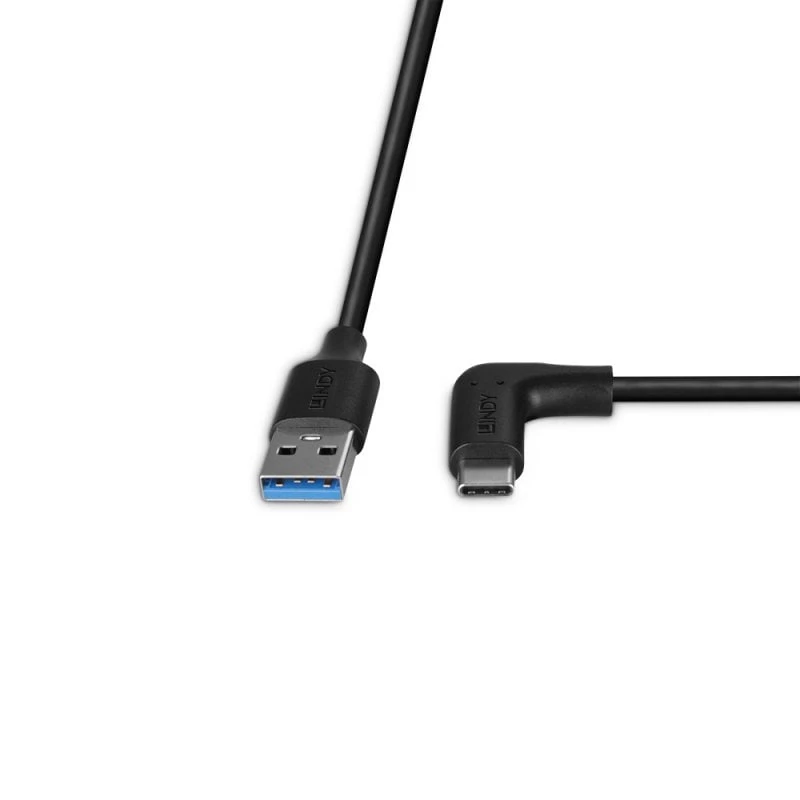 Lindy 1,5 m USB 3.2 Type A to C kabelis, 90° leņķa, 10 Gbps