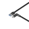 Lindy 1,5 m USB 3.2 Type A to C kabelis, 90° leņķa, 10 Gbps