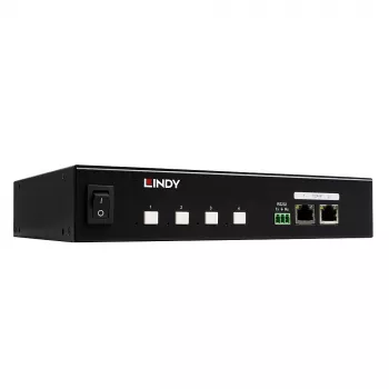 Lindy 32622 jaudas sadales bloks (PDU) 4 maiņstrāvas kontaktligzdas 1U Melns