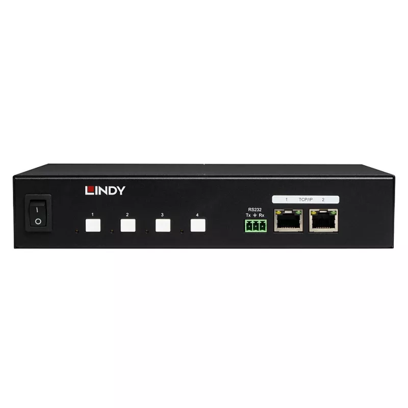 Lindy 32622 jaudas sadales bloks (PDU) 4 maiņstrāvas kontaktligzdas 1U Melns