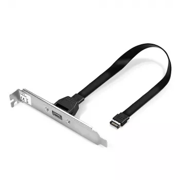 Lindy Single Port USB 3.1 Gen 2 Type C Back Plate, 0,45 m, USB A, vīriešu, vīriešu, 0–65 °C, 0–70 °C