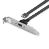 Lindy Single Port USB 3.1 Gen 2 Type C Back Plate, 0,45 m, USB A, vīriešu, vīriešu, 0–65 °C, 0–70 °C