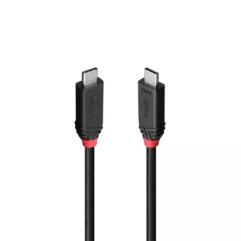 Lindy 2m USB4 240W Type C kabelis, Melns Line, 2 m, USB C, USB C, USB4 Gen 3x2, 40 Gbit/s, Melns