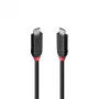 Lindy 2m USB4 240W Type C kabelis, Melns Line, 2 m, USB C, USB C, USB4 Gen 3x2, 40 Gbit/s, Melns