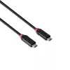 Lindy 2m USB4 240W Type C kabelis, Melns Line, 2 m, USB C, USB C, USB4 Gen 3x2, 40 Gbit/s, Melns