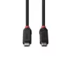 Lindy 2m USB4 240W Type C kabelis, Melns Line, 2 m, USB C, USB C, USB4 Gen 3x2, 40 Gbit/s, Melns