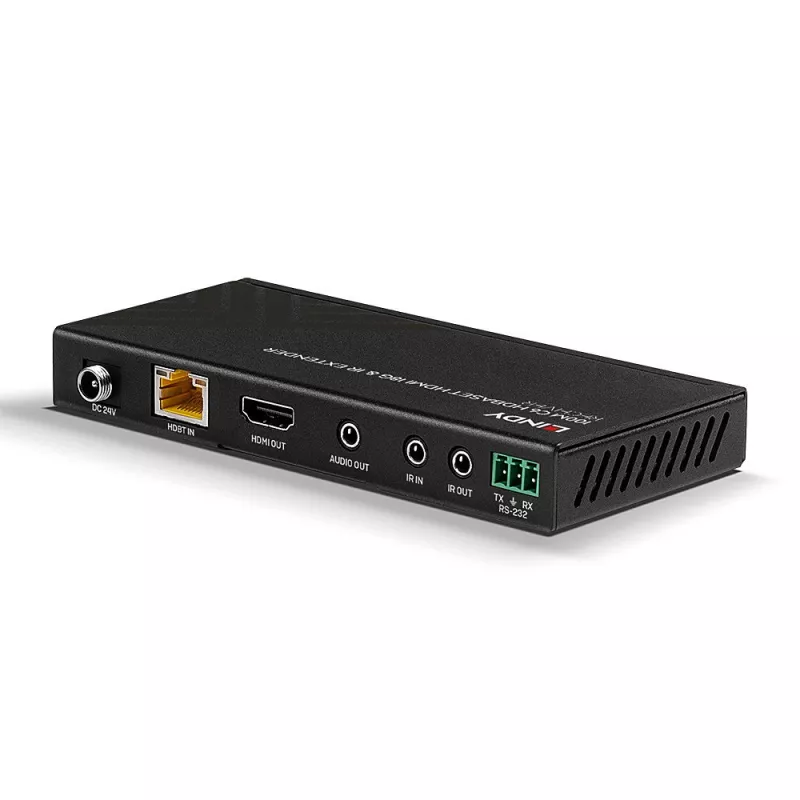 Lindy 100 m Cat.6 HDMI 4K60, IR un RS-232 HDBaseT pagarinātājs, uztvērējs